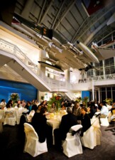 Guests at a seated reception at VASC